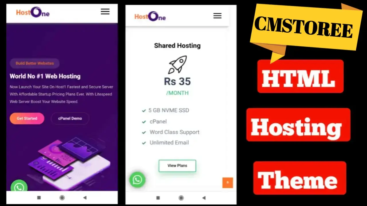 Host1 Web Hosting HTML Landing Page Template – Responsive & SEO Friendly