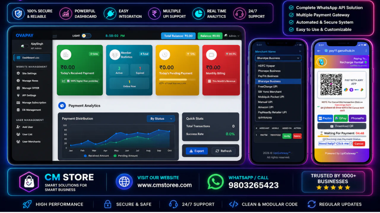 25 OVAPAY Admin Panel Best Payment Gateway for 2026
