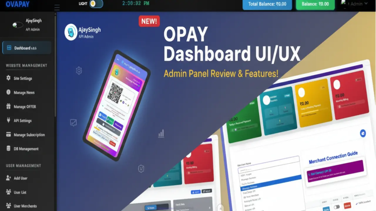 OVAPAY Admin Panel Best Payment Gateway for 2026