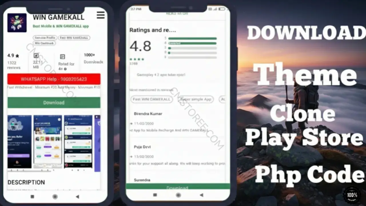 Play Store Clone PHP Script – Full Responsive Theme & App Landing Page
