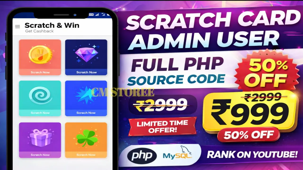Scratch & Win Rewards App – Full Source Code (Admin + User)