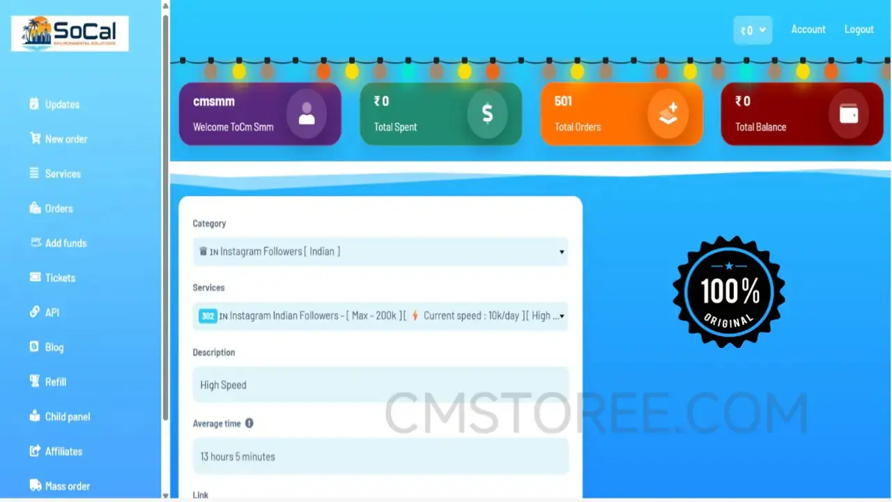 SMM Panel Script | High-Speed Services & Fully Responsive Design