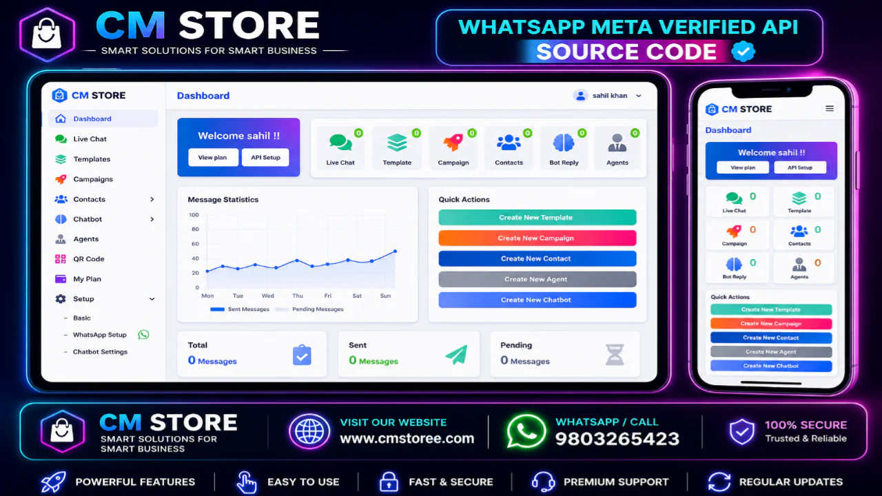 26 WhatsApp Meta Verified API Source Code: Build Your Own Marketing Portal 🚀