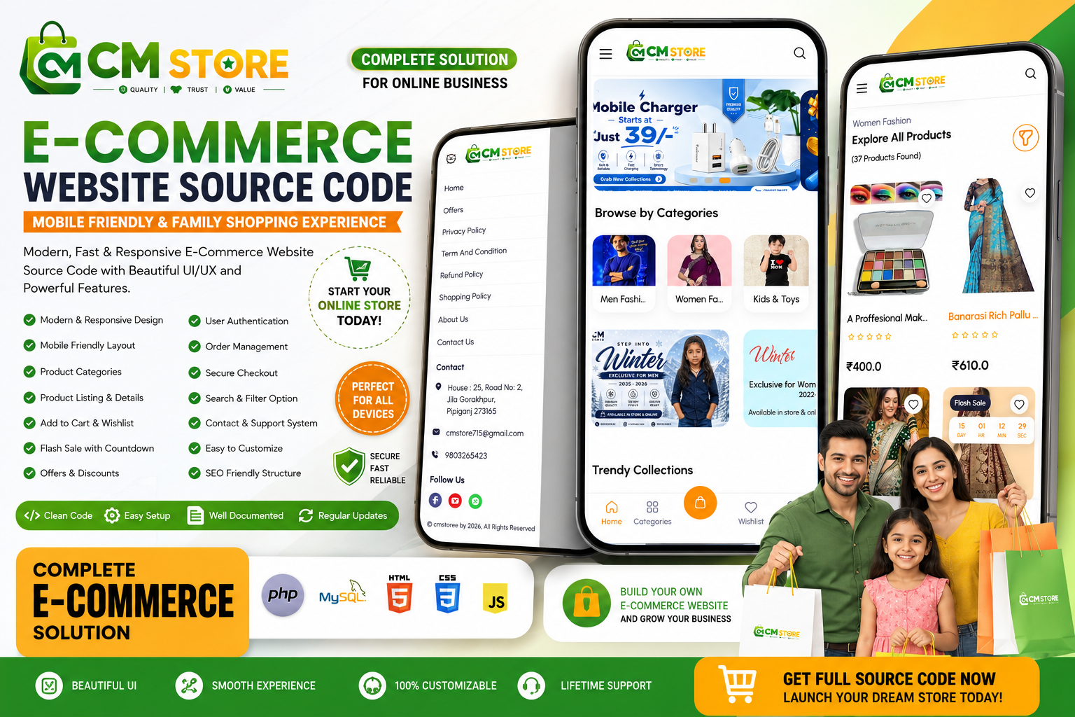 51 Complete E-Commerce Website & Mobile App Solution