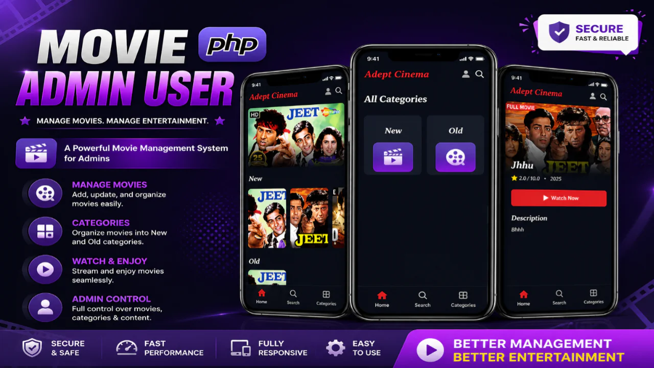 37 Mk Movies – Complete PHP Movie & Admin Panel Source Code