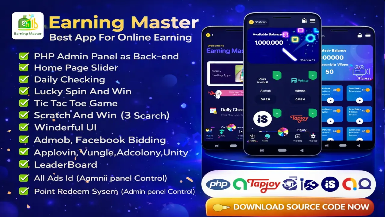 42 Earning Master App  Complete Online Earning App with PHP Admin Panel | Admob + Offerwall